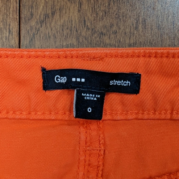 NWT GAP Zipper Stretch Miniskirt in Lava (Orange) - Picture 5 of 7